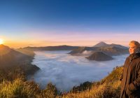 Mount Bromo sunrise from Penanjakan viewpoint during a private Jeep tour in East Java, Indonesia